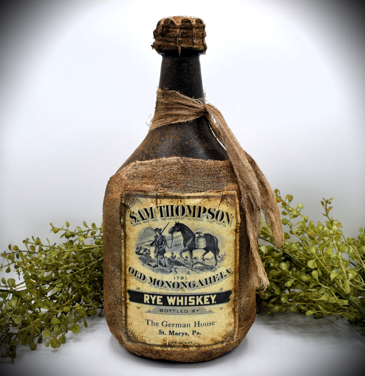 Sam Thompson Old Monongahela Rye Whiskey Jug with Wax Seal – A & B