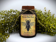 Load image into Gallery viewer, "Little River Honey Bee Farm" Grubby Coated Mason Jar, Pantry Jar