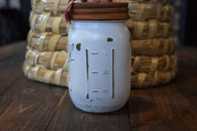 Load image into Gallery viewer, Painted Distressed Off White Ball Mason Jar Hand Soap Dispenser, Choice of Lid Style, Pump, & Decorative Ribbon