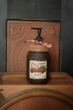 Load image into Gallery viewer, Vintage Red Truck Christmas Trees Mason Jar Hand Soap Dispenser, Grubby Mason Jar with Soap Pump, Country Farmhouse Bathroom Soap Dispenser