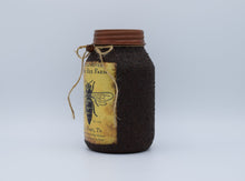 Load image into Gallery viewer, Grubby Coated Mason Jar "Little River Honey Bee Farm" Pantry Label, Farmhouse Kitchen Decor, Country Primitive Decor, Kitchen Storage
