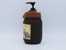 Load image into Gallery viewer, Autumn Market Fresh Produce, Fall Themed Hand Soap Dispenser, Grubby Mason Jar with Soap Pump, Country Rustic Primitive Bathroom Decor