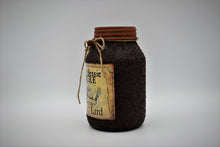 Load image into Gallery viewer, Grubby Coated Mason Jar with Vintage Pantry Label - Aunt Bessie's Pure Hog Lard, Farmhouse Kitchen Decor, Country Primitive, Kitchen Storage