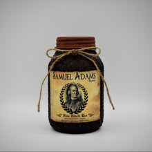 Load image into Gallery viewer, Grubby Coated Mason Jar with Vintage Pantry Label - Samuel Adams Fine Black Tea, Farmhouse Kitchen Decor, Country Primitive, Kitchen Storage