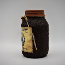 Load image into Gallery viewer, Grubby Coated Mason Jar with Vintage Pantry Label - Samuel Adams Fine Black Tea, Farmhouse Kitchen Decor, Country Primitive, Kitchen Storage