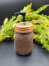 Load image into Gallery viewer, Buffalo Plaid Moose themed Soap Dispenser, Grubby Mason Jar with Soap Pump, Rustic Cabin Christmas Decor, Country Christmas, Lodge