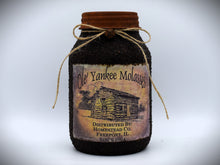 Load image into Gallery viewer, Grubby Coated Mason Jar "Ole Yankee Molasses" Pantry Label - Rustic Style, Farmhouse Kitchen Decor, Country Primitive Decor, Kitchen Storage