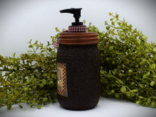 Load image into Gallery viewer, Grubby Hand Soap Dispenser Country Home, Salt Box, Mason Jar Soap Pump & Folk Art Print,Primitive Americana Art Bathroom Decor
