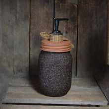 Load image into Gallery viewer, Old Crow Hand Soap Dispenser, Grubby Mason Jar with Soap Pump, Country Farmhouse Bathroom Soap Dispenser