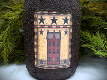 Load image into Gallery viewer, Grubby Hand Soap Dispenser Country Salt Box House, Mason Jar Soap Pump & Folk Art Print, Country Farmhouse Bathroom Soap Dispenser