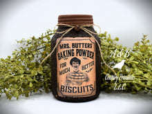 Load image into Gallery viewer, Grubby Coated Mason Jar with Vintage Pantry Label - Baking Powder, Farmhouse Kitchen Decor, Country Primitive Decor, Kitchen Storage