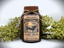 Load image into Gallery viewer, Set of 6 Primitive Farmhouse Grubby Pantry Jars, Country Home and Kitchen Decor, Country Primitive Decor, Farmhouse Decor, Pantry Jars