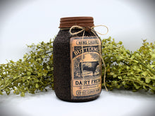 Load image into Gallery viewer, Grubby Coated Mason Jar with Vintage Pantry Label - Buttermilk, Farmhouse Kitchen Decor, Country Primitive Decor, Kitchen Storage