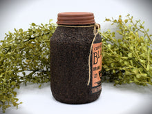 Load image into Gallery viewer, Grubby Coated Mason Jar "Cranky Blackbird Brand Coffee" Pantry Label - Farmhouse Kitchen Decor, Country Primitive Decor, Kitchen Storage