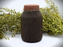 Load image into Gallery viewer, Grubby Coated Mason Jar "Cranky Blackbird Brand Coffee" Pantry Label - Farmhouse Kitchen Decor, Country Primitive Decor, Kitchen Storage