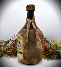 Load image into Gallery viewer, Sam Thompson Old Monongahela Rye Whiskey Jug with Wax Seal, Antique Colonial Distressed Style Reproduction, Glass Jug Centerpiece, Primitive