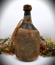 Load image into Gallery viewer, Sam Thompson Old Monongahela Rye Whiskey Jug with Wax Seal, Antique Colonial Distressed Style Reproduction, Glass Jug Centerpiece, Primitive