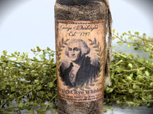 Load image into Gallery viewer, George Washington Straight Rye Whiskey Bottle, 1797, Antique Distressed Style Reproduction Whiskey Wine Bottle Centerpiece