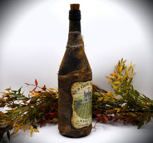 Load image into Gallery viewer, Old Crow Chateau Vineyards Primitive Wine Bottle, 1892, Country Primitive Decor, Farmhouse Decor, Bar Decor