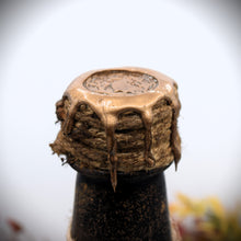 Load image into Gallery viewer, Sam Thompson Old Monongahela Rye Whiskey Jug with Wax Seal, Antique Colonial Distressed Style Reproduction, Glass Jug Centerpiece, Primitive