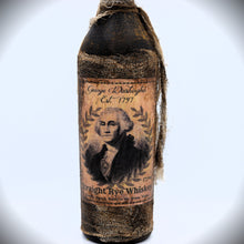 Load image into Gallery viewer, George Washington Straight Rye Whiskey Bottle, 1797, Antique Distressed Style Reproduction Whiskey Wine Bottle Centerpiece