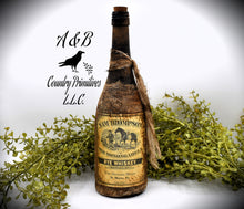 Load image into Gallery viewer, Sam Thompson Old Monongahela Rye Whiskey Bottle, 1791, Vintage Distressed Style Reproduction Whiskey Wine Bottle Centerpiece