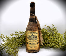 Load image into Gallery viewer, Sam Thompson Old Monongahela Rye Whiskey Bottle, 1791, Vintage Distressed Style Reproduction Whiskey Wine Bottle Centerpiece