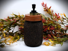 Load image into Gallery viewer, Fall, Harvest, Pumpkins for Sale or Trade, Primitive Label, Soap Dispenser, Grubby Mason Jar w/Soap Pump, Country Primitive Bathroom Decor