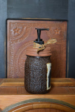 Load image into Gallery viewer, Barn Sweet Barn Soap Dispenser, Grubby Mason Jar with Soap Pump, Country Farmhouse Bathroom Soap Dispenser