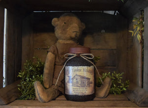 Grubby Coated Mason Jar "Ole Yankee Molasses" Pantry Label - Rustic Style, Farmhouse Kitchen Decor, Country Primitive Decor, Kitchen Storage