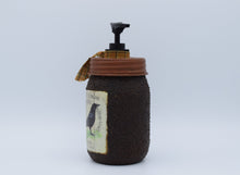 Load image into Gallery viewer, Olde Crow Inn, Hand Soap Dispenser, Grubby Mason Jar with Soap Pump, Country Farmhouse Bathroom Soap Dispenser