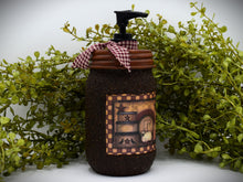 Load image into Gallery viewer, Hand Soap Dispenser, Grubby Mason Jar with Soap Pump, Country Farmhouse Bathroom Soap Dispenser, Country Home Decor