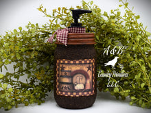 Load image into Gallery viewer, Hand Soap Dispenser, Grubby Mason Jar with Soap Pump, Country Farmhouse Bathroom Soap Dispenser, Country Home Decor