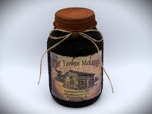 Load image into Gallery viewer, Grubby Coated Mason Jar &quot;Ole Yankee Molasses&quot; Pantry Label - Rustic Style, Farmhouse Kitchen Decor, Country Primitive Decor, Kitchen Storage