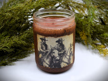 Load image into Gallery viewer, Extra Scented 16 oz Grubby Jar Cowboy Candle, Caramel Pipe Tobacco, Leather, and Fresh Coffee, Masculine Scents, Western Ranch Collection