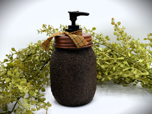 Grubby Hand Soap Dispenser, Mason Jar Soap Pump, Country Farmhouse Bathroom, Rustic Primitive Decor