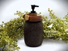 Load image into Gallery viewer, Grubby Hand Soap Dispenser, Mason Jar Soap Pump, Country Farmhouse Bathroom, Rustic Primitive Decor