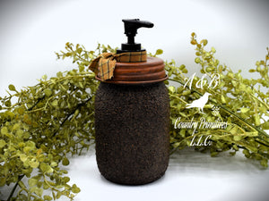 Grubby Hand Soap Dispenser, Mason Jar Soap Pump, Country Farmhouse Bathroom, Rustic Primitive Decor