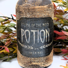 Load image into Gallery viewer, Apothecary Potion Bottles, Halloween Decor, Primitive Aged Apothecary Bottles