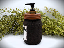 Load image into Gallery viewer, Farm Fresh Buttermilk, Pint Mason Hand Soap Dispenser, Country Farmhouse Bathroom or Kitchen, Country Primitive, Cow Themed Home Decor